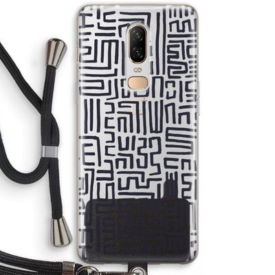 Moroccan Print: OnePlus 6 Transparant Hoesje met koord
