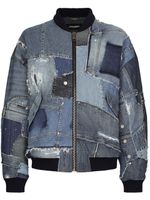 Dolce & Gabbana veste bomber en jean patchwork - Bleu - thumbnail