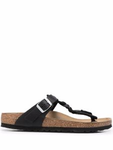 Birkenstock sandales Gizeh à bride tressée - Noir