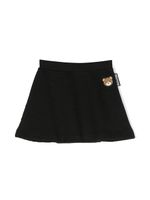 Moschino Kids jupe côtelé à motif Teddy Bear - Noir