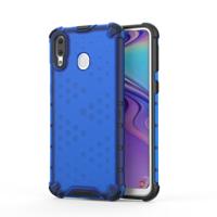 Schokbestendige honingraat PC + TPU Case voor Galaxy M20 (blauw)
