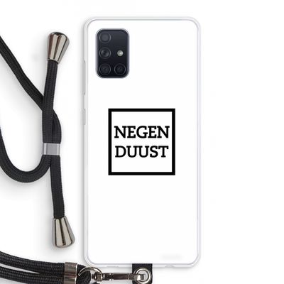 Negenduust vierkant: Samsung Galaxy A71 Transparant Hoesje met koord