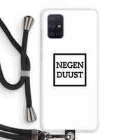 Negenduust vierkant: Samsung Galaxy A71 Transparant Hoesje met koord