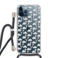 Zwanen: iPhone 12 Pro Transparant Hoesje met koord