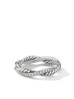 David Yurman bague Petite Infinity en argent sterling pavée de diamants (4 mm) - thumbnail