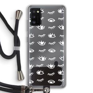 Eye pattern #3: Samsung Galaxy A41 Transparant Hoesje met koord