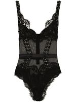 Dolce & Gabbana body en dentelle à col v - Noir