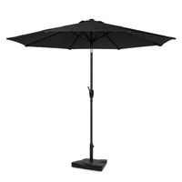 VONROC Parasol Recanati Ø300cm – Premium stokparasol – antraciet/zwart Incl. parasolvoet