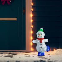 VidaXL Kerstfiguur sneeuwman led binnen en buiten 30 cm acryl