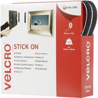 VELCRO® VEL-EC60220 Klittenband Om vast te plakken Haak- en lusdeel (l x b) 10000 mm x 20 mm Zwart 10 m - thumbnail