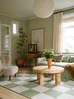 Layered - Vloerkleed Chess Wool Rug Sage - 180x270 cm Layered - Vloerkleed Chess Wool Rug Sage - 180x270 cm