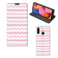 Samsung Galaxy A20s | Hoesje met Magneet | Waves Roze