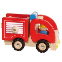 Goki houten brandweerauto
