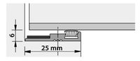 Sponningprofiel uitv.250 2400mm 30/60 brandw - thumbnail