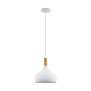 EGLO Sabinar hangende plafondverlichting Flexibele montage E27 Wit, Hout