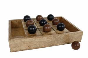 Spel Tic Tac Toe hout 30x20x4,25cm