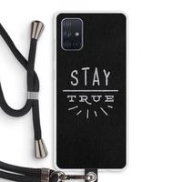 Stay true: Samsung Galaxy A71 Transparant Hoesje met koord