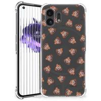 Doorzichtige Silicone Hoesje voor Nothing Phone (2) Poep Emojis