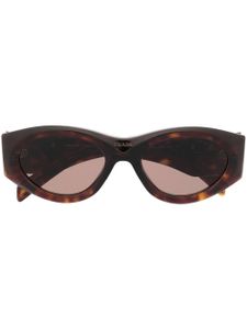 Prada Eyewear lunettes de soleil à monture ovale - Marron