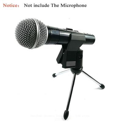 Microfoon stand verstelbare microfoon stand opvouwbare Mic klem clip houder staan metalen statief (zwart)