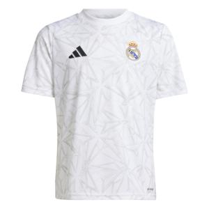 adidas Real Madrid Pre-Match Trainingsshirt 2024-2025 Kids Wit Grijs