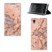 Sony Xperia L1 | Standcase | Marmer Oranje