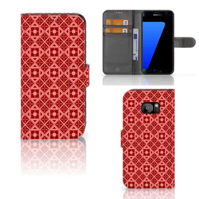 Samsung Galaxy S7 Edge | Telefoon Hoesje | Batik Rood