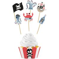 Pirate Party Cupcake Decoratie (6 sets)