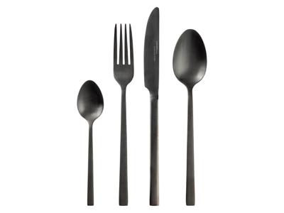 LIVARNO home RVS bestekset 16-delig (Zwart)
