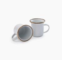 Barebones Espresso Cup/Enamel/Set 2 Pcs Egg Shell