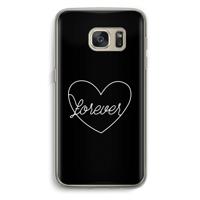 Forever heart black: Samsung Galaxy S7 Transparant Hoesje