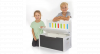 SpielMaus Houten 3-in-1 Kinderbank - Opbergbank - Speelgoedkist - Hout met Krijtbord