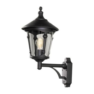 Wandlamp Virgo opwaarts mat zwart 51 cm