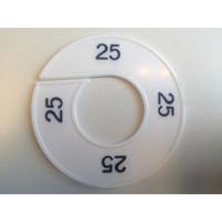 Maatring 9cm wit/zwart 25