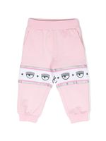 Chiara Ferragni Kids pantalon de jogging Eyelike en coton - Rose - thumbnail