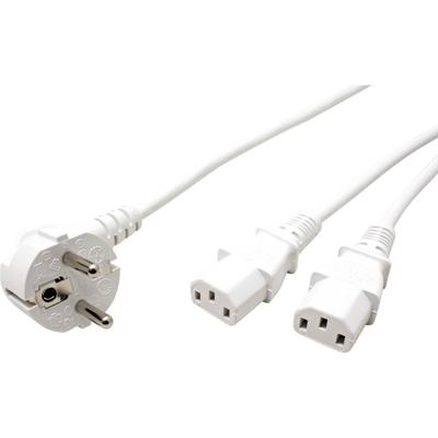 ROLINE Y stroomkabel, wit, 2 m
