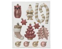 Mix box kunststof d8 cm ass 12st IV kerst - Decoris