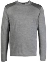 Dunhill t-shirt en maille fine à manches longues - Gris