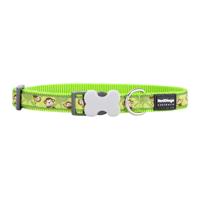 Hondenhalsband Red Dingo STYLE MONKEY LIME GREEN 31-47 cm