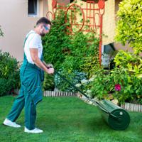 Metalen Tuingazonroller met Afneembare Handgreep Water-/Zandgevulde Gazonroller 63L- Ø 30 cm Groen