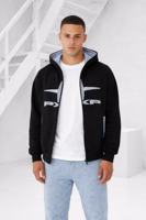 Project X Paris Vintage Full Zip Hoodie Heren Zwart/Lichtblauw - Maat M - Kleur: LichtblauwZwart | Soccerfanshop