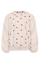 LOOXS Little Zomer top meisjes jersey embroidery - Milkshake beige