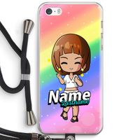 Chibi Maker vrouw: iPhone 5 / 5S / SE Transparant Hoesje met koord