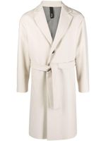 Hevo manteau Cisternino long à taille ceinturée - Blanc