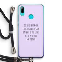 Gek: Huawei P Smart (2019) Transparant Hoesje met koord