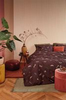 At Home At Home by BeddingHouse Living World Dekbedovertrek Aubergine 140 x 200/220 cm