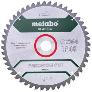 Metabo precision cut wood - classic 628061000 Cirkelzaagblad 254 x 30 mm Aantal tanden: 48 1 stuk(s)