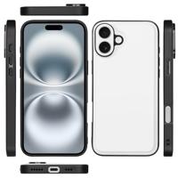 Back Cover Hoesje Apple iPhone 16 Plus Zwart | Wit