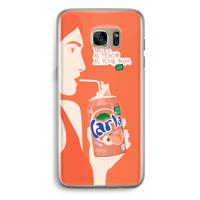 Peach please!: Samsung Galaxy S7 Edge Transparant Hoesje - thumbnail