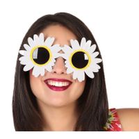 Carnaval/verkleed party bril Flowers - Tropisch/hawaii thema - plastic - volwassenen - thumbnail